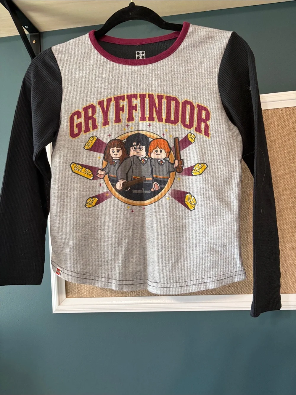 Warner Bros. Gryffindor Kids Pajama Set - Maroon, Gray & Black